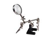 Sunfounder Third Hand Soldering Solder Iron Stand Helping Magnifying Tool Magnifier