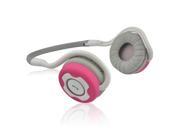 NoiseHush NS400 BT Neckband Headphones with Mic White Pink
