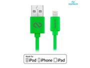 Naztech MFi Lightning Charge Sync USB Cable 6ft Grn Foil Pck