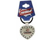 Jenkins Colorado Metal Heart Keychain W rhinestones pack Of 60