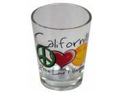 Jenkins California Shotglass Peace love happiness pack Of 96