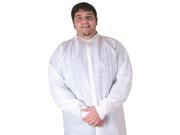 Dukal Anti Static Lab Coat Large White No Pockets Non Sterile 10 bg 5bg cs pack Of 5