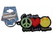 Jenkins California Pvc Keychain Peace love happiness pack Of 72