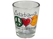Jenkins Alabama Clear Shotglass Peace love happiness pack Of 96