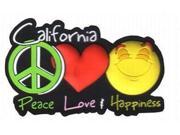 Jenkins California Pvc Magnet Peace love happiness pack Of 96