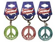 Jenkins Colorado Keychain Glitter Peace Symbol pack Of 60