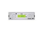 Pyle Marine Receiver AM FM MP3 USB Weatherband White Mechless