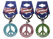 Jenkins Tennessee Keychain Glitter Peace Symbol pack Of 60