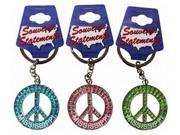 Jenkins Mississippi Keychain Glitter Peace Symbol pack Of 60