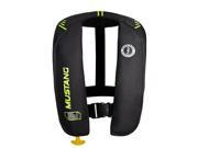 Mustang MIT 100 Inflatable Manual PFD Black Flourescent Yellow Green