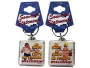 Jenkins Wisconsin Lucite Keychain No Shoes No Shirt pack Of 96
