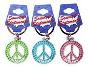 Jenkins Indiana Keychain Glitter Peace Symbol pack Of 60