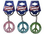 Jenkins South Carolina Keychain Glitter Peace Symbol pack Of 60