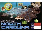 Jenkins North Carolina Postcard State Map pack Of 700