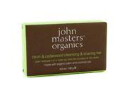 John Masters Organics Birch Cedarwood Cleansing Shaving Bar 128g 4.5oz