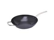Starfrit 32154 006 Help 11 Light Cast Iron Fry Pan With Helper Handle 20.70in. x 11.40in. x 2.00in.