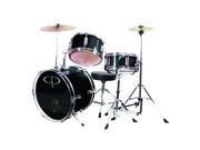 GP Percussion Gp 3 Pc Deluxe Jr Drumset Metal Wine Red
