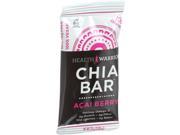 Health Warrior Chia Bar Acai Berry .88 oz Bars Pack of 15