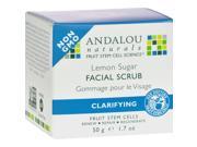 Andalou Naturals Clarifying Facial Scrub Lemon Sugar 1.7 Fl Oz 1.7 OZ