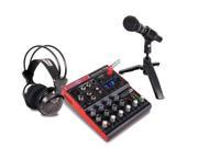 Full Digital Recording Studio Kit w 7 channel mixer w USB recorder microphone headphones software
