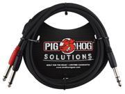 PIG HOG 6 Foot Trs male Dual 1 4 In Insert Cable