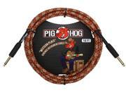 Pig Hog western Plaid Woven Jacket Tour Grade Instrument Cable 10 Foot
