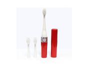BeautyKo Focus White Electric Toothbrush With Replacement Heads Red