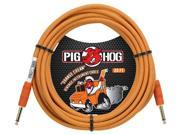 Pig Hog orange Cream Woven Jacket Tour Grade Instrument Cable 10 Foot