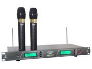 PYLE PDWM2550 19 Rack Mount Rechargeable Handheld Microphone System
