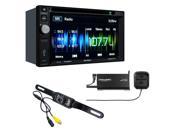 Jensen VX4022 DDIN multimedia receiver with Sirius XM SXV300V1 Tuner and included backup camera