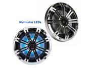 Kicker 6.5 Chrome LED Marine Speakers QTY 2 1 pair of OEM replacement speakers