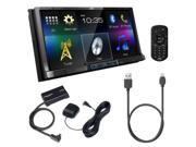 JVC KW V41BT 7 Touch Screen Receiver with a Sirius XM SXV300v1 Receiver and Lightning USB Cable