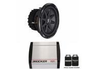 Kicker Bass Package 10 CompVX Dual 4 Ohm Subwoofer and a KX400.1 400 Watt RMS Amplifier