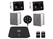 Kicker KB6000 White Outdoor Speakers 2 pairs with DUB 480 Watt Amplifier MB Quart N1 WBT Bluetooth Receiver