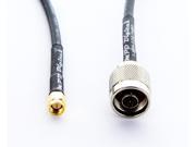 Times Microwave LMR 195 US Made 4 ft Jumper Radio Antenna Extension Cable with Straight SMA N Male Connectors