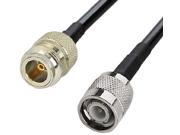 MPD Digital RF UHF VHF HF Coaxial Connection Cable Straight TNC Male to N Female Connectors on MILSPEC RG 58 3 Feet