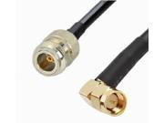 N Female to SMA Male Right Angle Pigtail US Made LMR 200 Double Shielded Coaxial Cable 6 inches