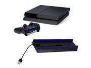 Vertical Stand w 3 Port USB Hub Blue Light for PS4 Console