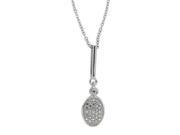 0.03 ct.t.w.Cubic Zirconia Fashion Pendant Necklace Sterling Silver