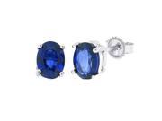 1.84 ct.t.w.Genuine Sapphire Stud Earrings 14Kt White Gold AB Quality