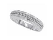 Cubic Zirconia Wedding Band Sterling Silver