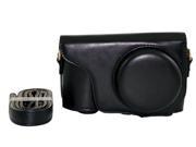 Protective PU Leather Camera Case Bag For Samsung Galaxy Camera 2 EK GC200 GC200 Black with Strap
