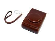 Protective PU Leather Camera Travel Carrying Case Bag Cover for FUJIFILM Fuji X Series XF1 with Strap Brown