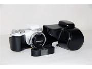 Protective PU Leather Camera Case Bag with Tripod Design Compatible for Samsung NX500 Smart 4K Camera 16 55mm Lens with Shoulder Neck Strap Belt Black