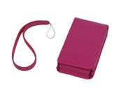 Protective PU Leather Camera Case Bag Compatible For Casio EXILIM EX TR500 with Strap and Screen Protector Magenta