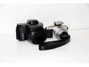 Protective PU Leather Camera Case Bag with Tripod Design Compatible For Olympus PEN Lite E PL5 EPL5 with Shoulder Neck Strap Belt Black