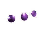 3pcs Colorful DIY Aluminum Decoration Button Set for GoPro Hero 3 3 Plus Cameras Purple