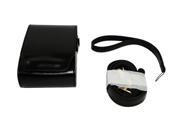 Protective PU Leather Camera Case Bag Compatible For Canon PowerShot SX610 HS Camera with Shoulder Neck Strap Belt Black