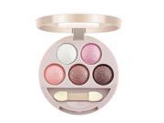 5 Colors Luminous Lights Travel Pocket Size Eyeshadow Cosmetic Makeup Palette with Mirror and Brush Pink
