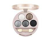 5 Colors Luminous Lights Travel Pocket Size Eyeshadow Cosmetic Makeup Palette with Mirror and Brush Smoked